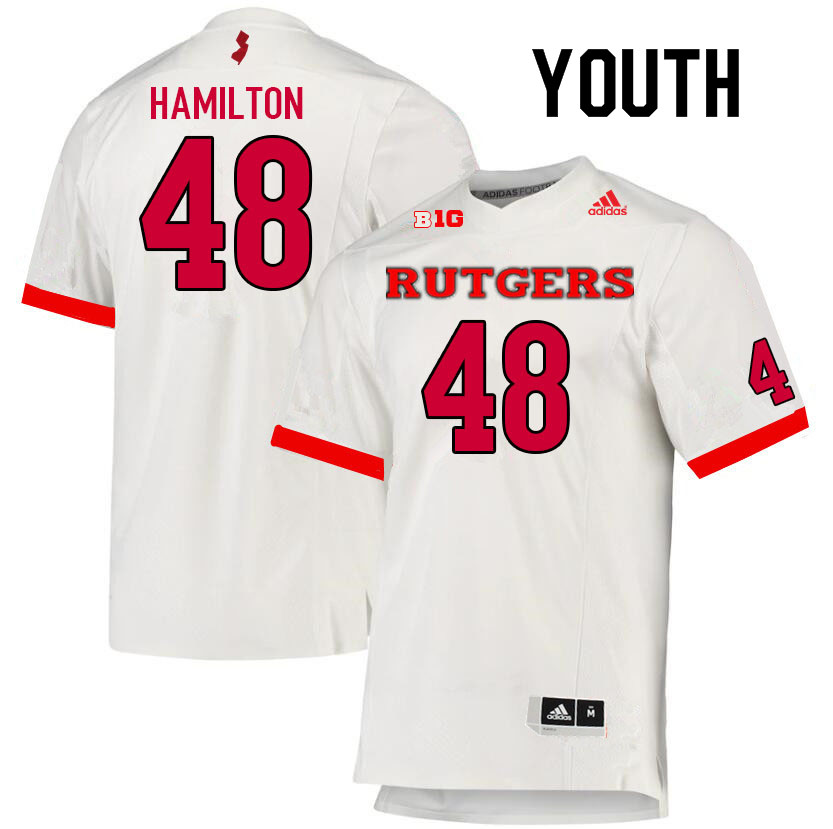 Youth #48 Kyonte Hamilton Rutgers Scarlet Knights College Football Jerseys Sale-White